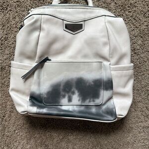 Vera Wang Backpack Purse - White and Gray Backpack